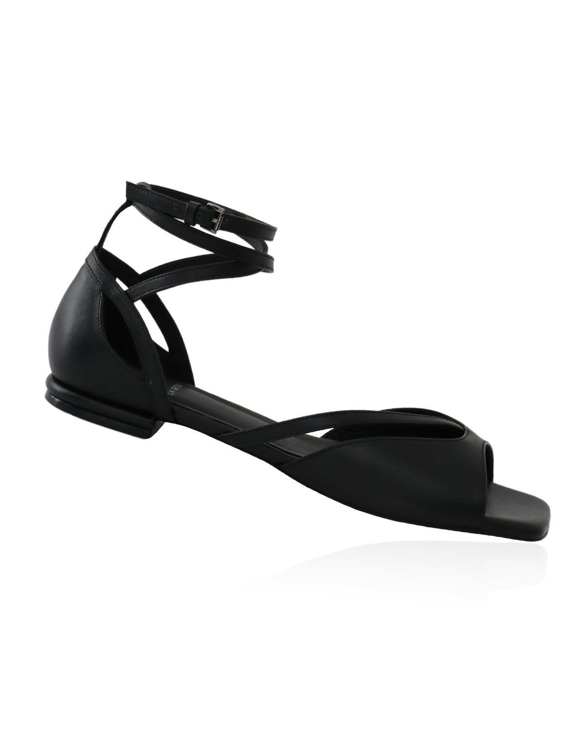 Feglie Ankle Cross Strap Sandals / Black, 라제뚤리아