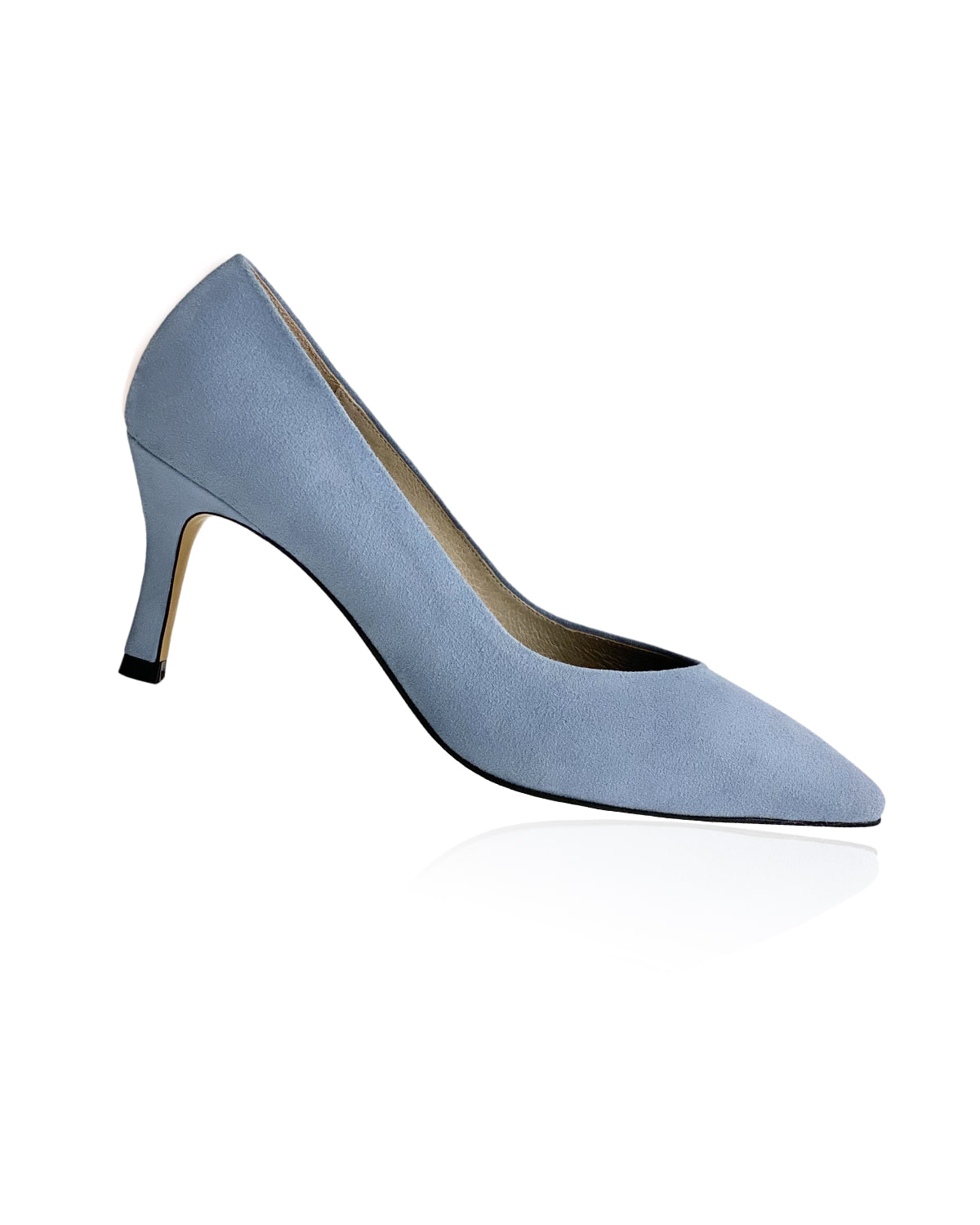 [*F/W ONLY 오픈*] Levv Pumps 7cm / Suede Cotton Blue, 라제뚤리아